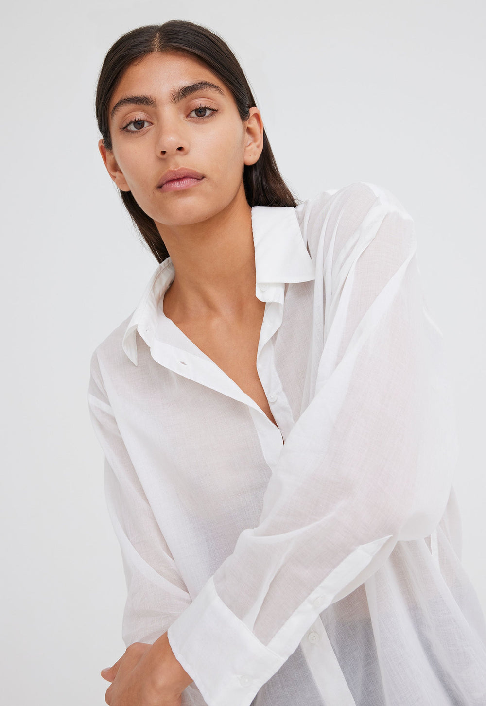 Jac+Jack ROCCO COTTON SHIRT in White